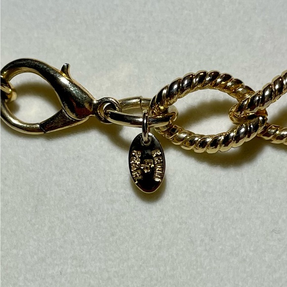 Erwin Pearl Vintage Signed Heavy Textured Gold-tone Link Chain Necklace Choker - Picture 4 of 7